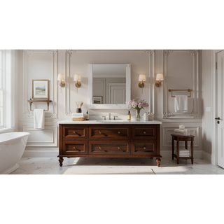 Sunvega Lacquer Frame Mirror with Integrated LED Lighting for Modern Decor