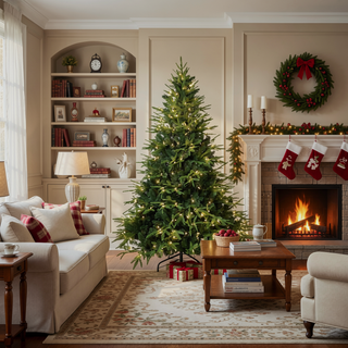 Sunvega 4ft Pre-Lit Artificial Christmas Tree with 150 Warm White Incandescent Lights