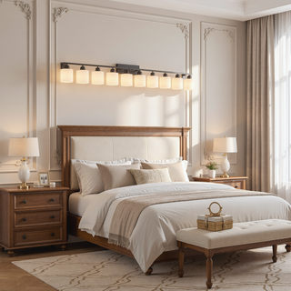 Sunvega Gold Vanity Light Fixture with Milky White Glass Shade for Mirror Bathroom