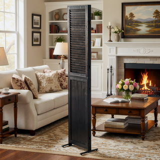 Sunvega 3 Panel Natural Wooden Room Divider Privacy Screen for Partition and Separation
