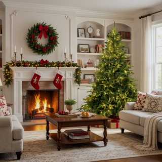 Sunvega 4ft Pre-Lit Artificial Christmas Tree with 150 Warm White Incandescent Lights