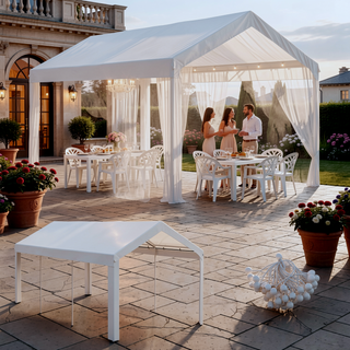 Sunvega 10' x 20' Carport Replacement Canopy Cover with Ball Bungee Cords, UV and Water Resistant