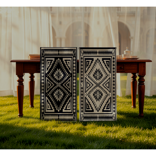 Sunvega Reversible Outdoor Rug with Protective Coating and Strap Stakes for Patio