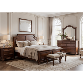 Sunvega Dark Brown Tufted Polyurethane Upholstered King Size Bed Frame