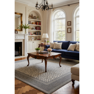 Sunvega Modern Transitional Geometric Southwestern Textured High-Low Cut Loop Area Rug