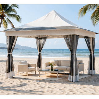 Sunvega Pop Up Gazebo with Adjustable Height Mesh Netting and Carry Bag