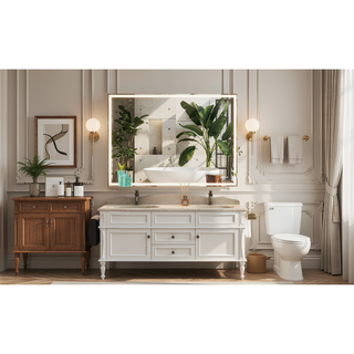 Sunvega 30x36 Inch LED Bathroom Vanity Mirror with Anti-Fog Touch Switch and Memory