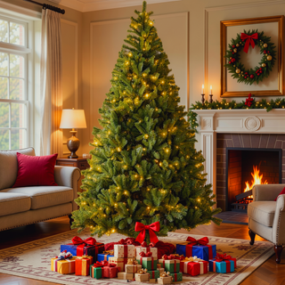 Sunvega 9FT Pre-Lit Artificial Christmas Tree with 500 LED Lights and 2580 Branch Tips