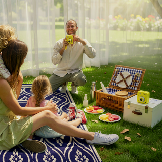 Sunvega Reversible Outdoor Rug with Protective Coating and Strap Stakes for Patio