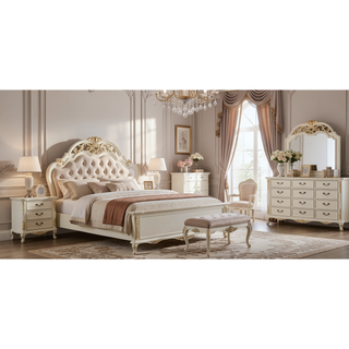 Sunvega Cherry Nightstand with Three Easy Glide Drawers and Velvet Lining