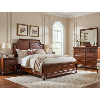 Sunvega Dark Brown Tufted Polyurethane Upholstered King Size Bed Frame