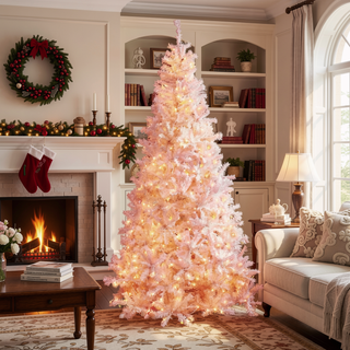 Sunvega 7.5-Foot Prelit Douglas Fir Artificial Christmas Tree with 500 Warm White LED Lights