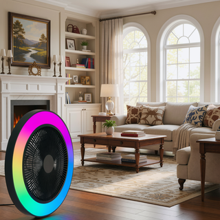 Sunvega 23-inch Smart Ceiling Fan Light with RGB LED Dimmable Color-Changing for Living Room