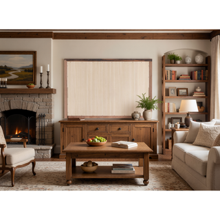 Sunvega Cappuccino Nightstand with Curved Drawer Fronts and Real Wood Veneers