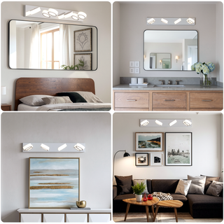 Sunvega Dimmable 5-Light LED Vanity Fixture with 360° Rotatable Design for Bathroom