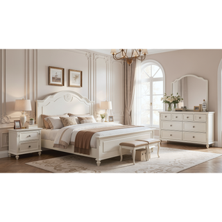 Sunvega Elegant Shaped Mirror with Cement Finish and Durable Mindi Veneer Frame