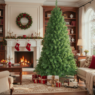 Sunvega 6ft Full 760 Tips Hinged Memory Wire Artificial PVC Christmas Tree for Indoor