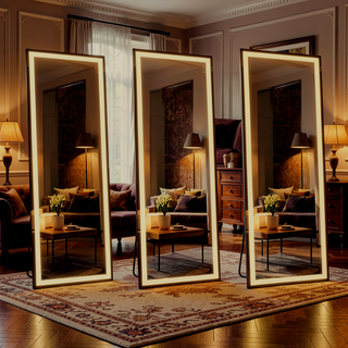 Sunvega Super Bright Dimmable LED Full Length Mirror with Shatterproof HD Glass