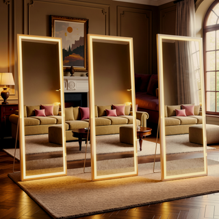 Sunvega Super Bright Dimmable LED Full Length Mirror with Shatterproof HD Glass