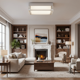 Sunvega 8-inch Chrome Integrated LED Flush Mount with Selectable Color Temperature