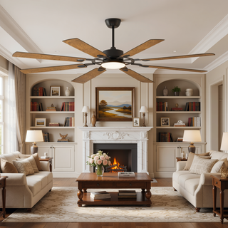Sunvega 52 Inch Windmill Ceiling Fan with Lights Remote 8 Blades 6-Speed DC Motor