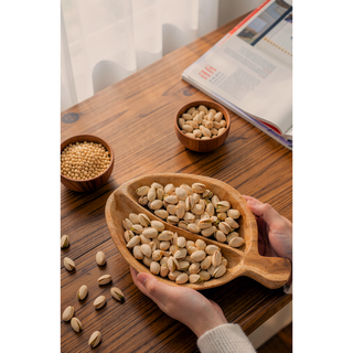 Sunvega 12x4 Inch Mango Wood Round Decorative Bowl with Natural Knots