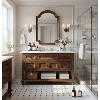 Sunvega Round LED Anti-Fog Bathroom Mirror with Adjustable Light and Dimming