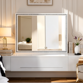Sunvega Elegant White Finish Nightstand with Two Spacious Storage Drawers