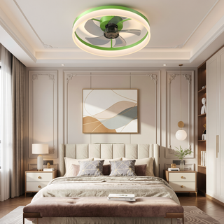 Sunvega Dimmable LED Ceiling Fan with Light for Modern Bedroom Living Room