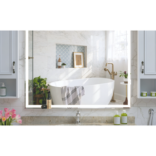 Sunvega 30x36 Inch LED Bathroom Vanity Mirror with Anti-Fog Touch Switch and Memory