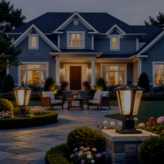 Sunvega Solar Powered Outdoor LED Lantern for Garden Pathways Yards and Driveways