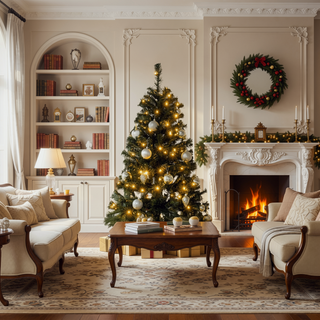 Sunvega Pencil Artificial Xmas Tree with Faux Snow Flocked Full Branch Tips Flame-retardant