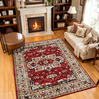 Sunvega Vintage Bohemia Persian Washable Non-Slip Area Rug for Living Room