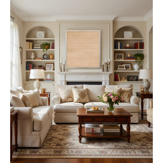 Sunvega Silver Champagne Mirror with Low Distortion Glass and Wood Veneers