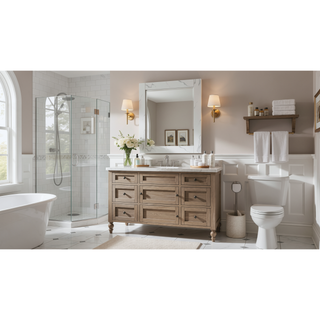 Sunvega Lacquer Frame Mirror with Integrated LED Lighting for Modern Decor