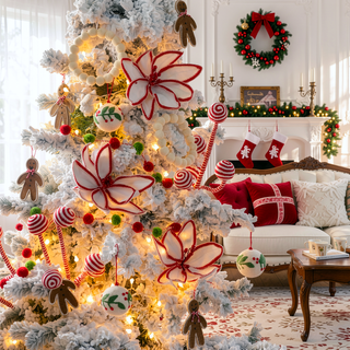 Sunvega Weathered Finish Iron Snowflake Hanging Ball Ornaments for Holiday Decor