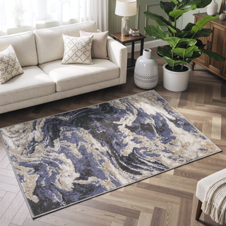Sunvega Stain Resistant Non-Shedding Abstract Area Rug for Living Room Bedroom