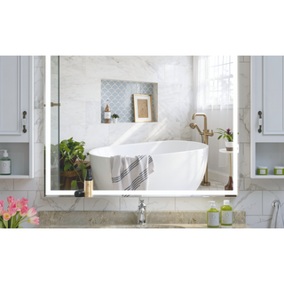 Sunvega 30x36 Inch LED Bathroom Vanity Mirror with Anti-Fog Touch Switch and Memory