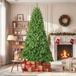Sunvega 6ft Full 760 Tips Hinged Memory Wire Artificial PVC Christmas Tree for Indoor