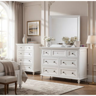 Sunvega Chic Nightstand with Textured Surface and Jewelry Drawer for Bedroom