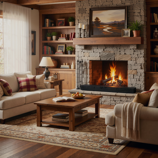Sunvega Fir Wood Wall Mounted Fireplace Mantel Shelf with Flat Surface for Home Decor