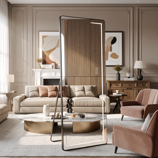 Sunvega 64x21 Inch Full Length Vertical LED Mirror with Bracket and Dimming