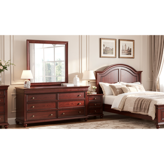 Sunvega Dark Brown Tufted Polyurethane Upholstered King Size Bed Frame