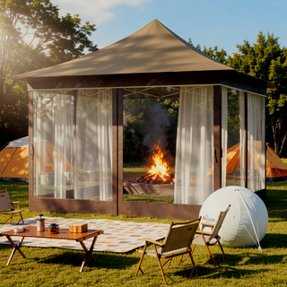 Sunvega Pop Up Gazebo with Adjustable Height Mesh Netting and Carry Bag
