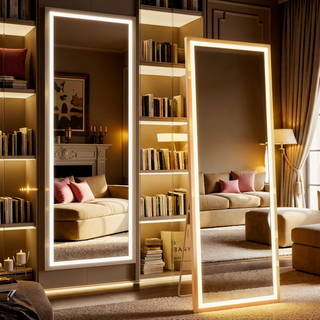Sunvega Super Bright Dimmable LED Full Length Mirror with Shatterproof HD Glass
