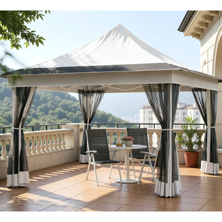 Sunvega Pop Up Gazebo with Adjustable Height Mesh Netting and Carry Bag