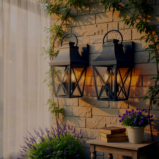 Sunvega Traditional Matte Black Outdoor Wall Sconce with Clear Glass Shade for Front Door