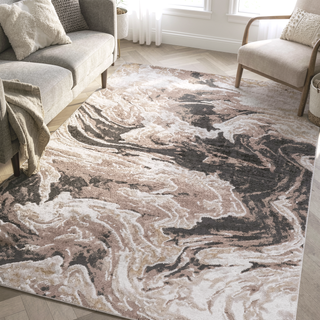 Sunvega Abstract Non-Shedding Stain Resistant Area Rug for Living Room and Bedroom