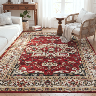 Sunvega Vintage Bohemia Persian Washable Non-Slip Area Rug for Living Room