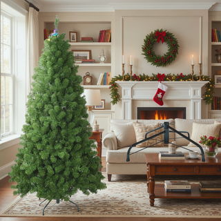 Sunvega 6ft Full 760 Tips Hinged Memory Wire Artificial PVC Christmas Tree for Indoor
